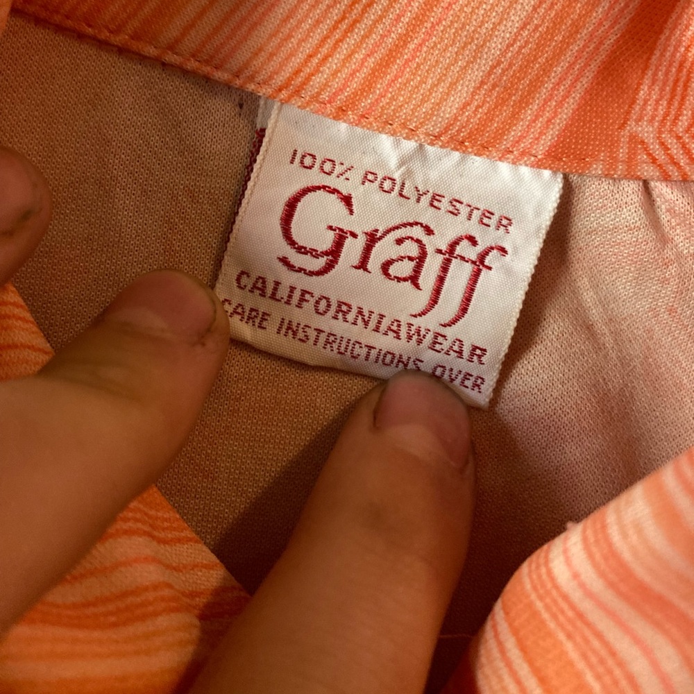 1970s Graff Californiawear button down collard shirt/ women’s size small